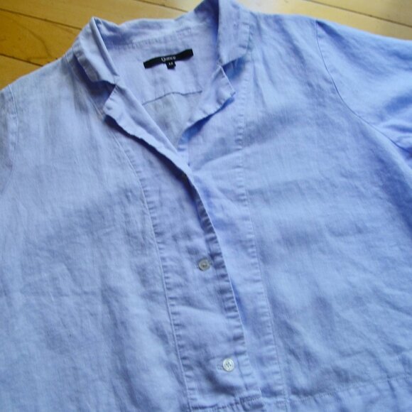 Quince 100% Linen Boxy Oversized Button Up Shirt Light Blue Size M - Picture 4 of 11